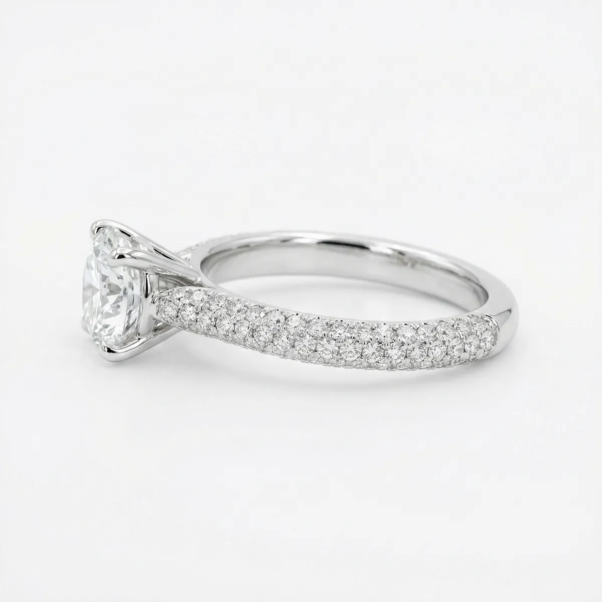 Micropave Band, 18k White Gold detail