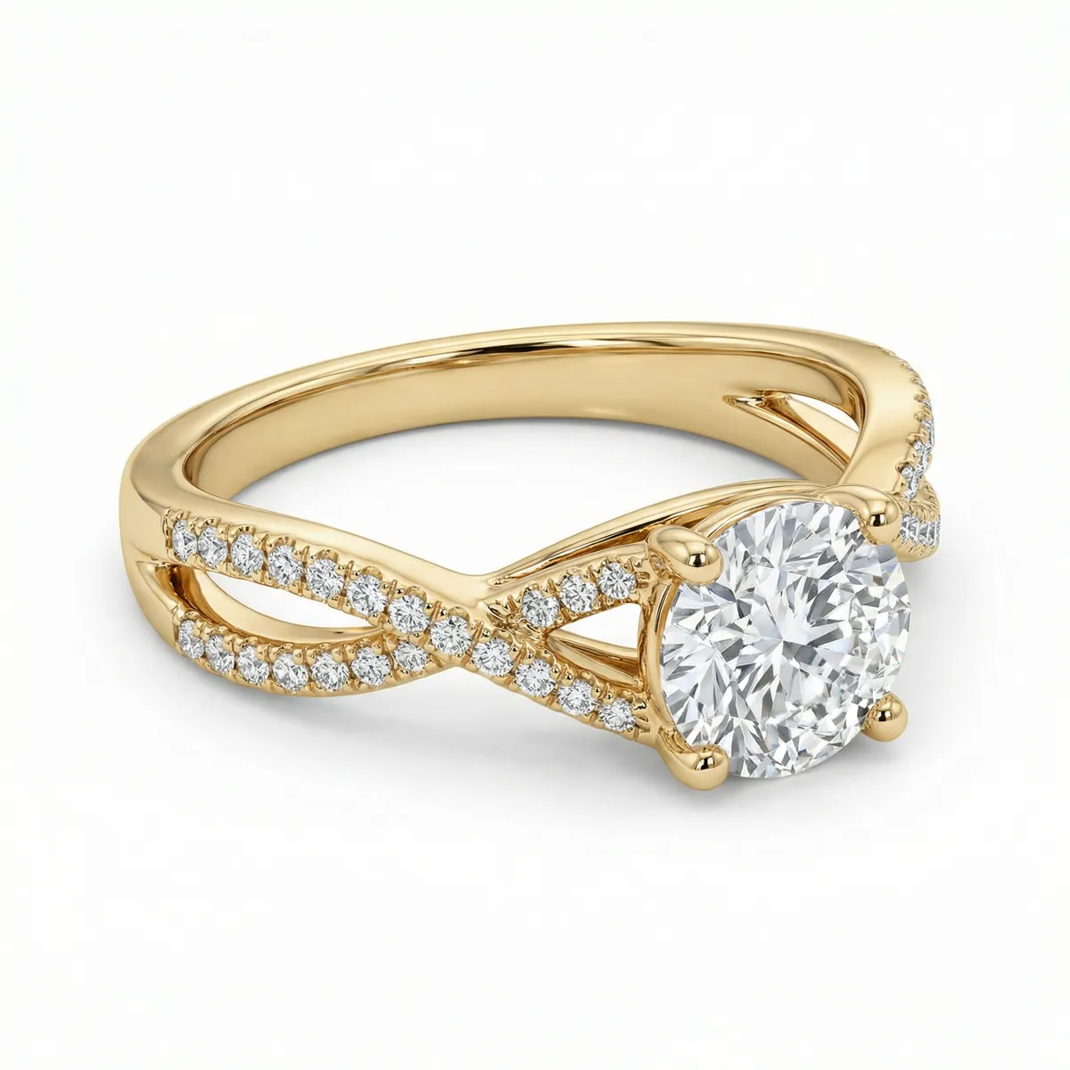 Twist Pave, 18k Yellow Gold hero